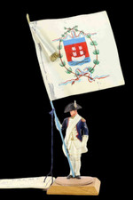 Figurine GUY RENAUD PORTE ETENDARD Régiment St Joseph 1789  / soldat de plomb