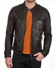 Blouson de moto motard en cuir