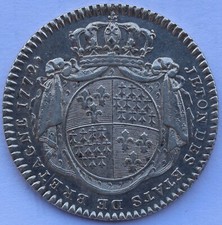 JETON LOUIS XV ETATS DE BRETAGNE 1772 ARGENT