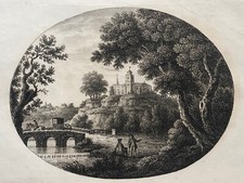 Saint Paul church yard London 1780 Carrington Bowles Chaise pafsing te bridge