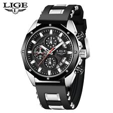 Montre quartz hommes Calendrier analogique lumineux Montre-bracelet 30m étanche