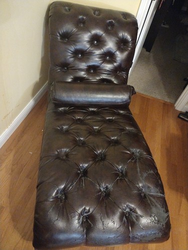 Used brown chaise - chaise, sofa