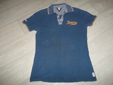 Polo JAPAN RAGS bleu jean et jean léger sigle orange taille L BE