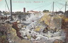 CPA ETATS UNIS D´AMERIQUE USA RHODE ISLAND SMITH GRANITE OUARRY WESTERLY