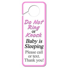 Do Not Ring or Knock Pink Baby