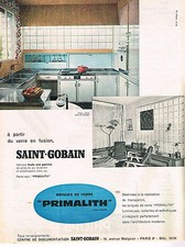 PUBLICITE ADVERTISING  1960   SAINT-GOBAIN   briques de verre PRIMATLITH