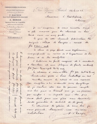 Paris armurier berger - paris,
