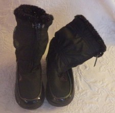 Totes Hearts Snow Rain Boots Girls Toddler Size 8 Black 