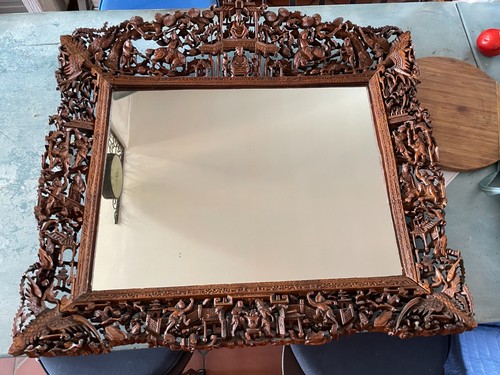 Miroire sculté chinois - miroire,