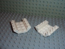 2 x LEGO  White Slope Brick
