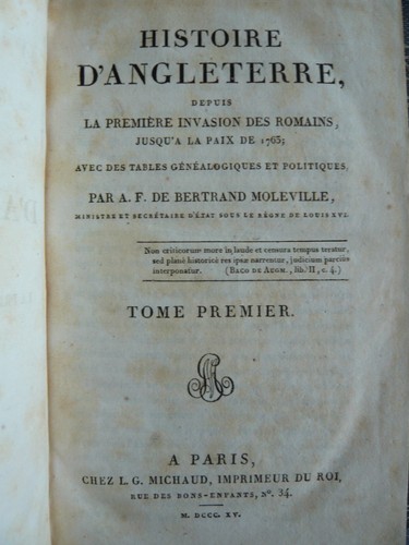 Histoire angleterre en - d',