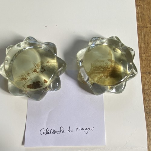 Lot presse papiers verre - 2, presse-papiers