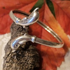 Jonc Vintage Têtes Dauphins