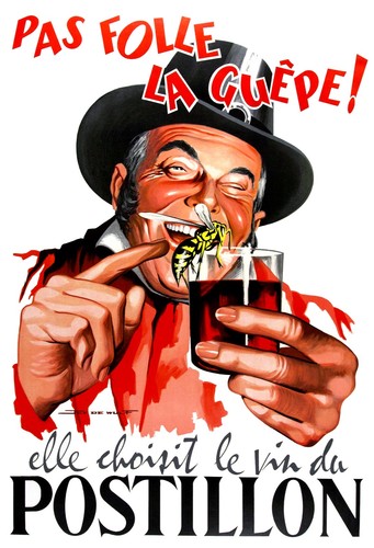 Poster affiche vin postillon - poster,