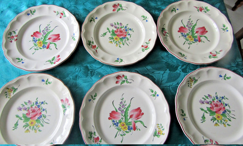 Assiettes plates faïence - assiettes, en