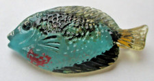 Superbe broche de créateur poisson en résine unique collector bijou vintage 1813