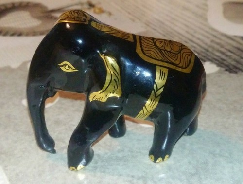 éléphant bois noir et - Éléphant,