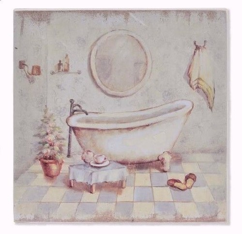 Cadre tableau bois baignoire - cadre,