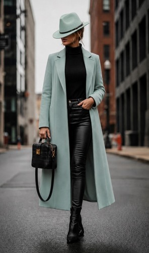 Beau manteau long taille - taille, 38