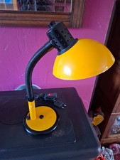 lampe à poser de bureau cocotte type aluminor jaune vintage année 1970 1980
