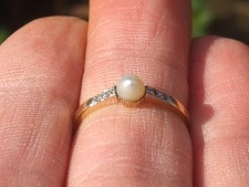 Jolie bague perle ancienne - bague,