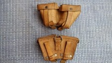 MOSIN NAGANT,Paire de PORTE CHARGEUR CUIR,TIR,TAR,WWII