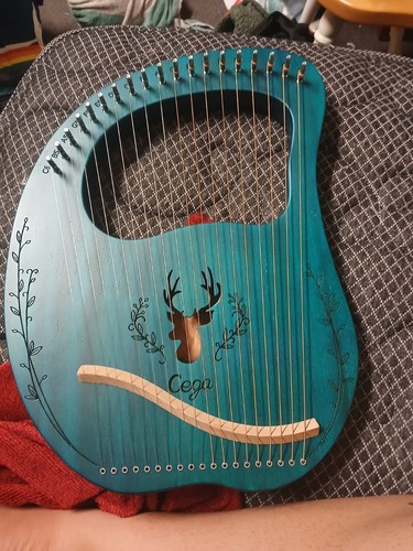 String lyre harp - harp,, in