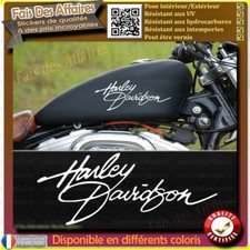 2 sticker autocollant harley davidson signature réservoir sportster iron custom