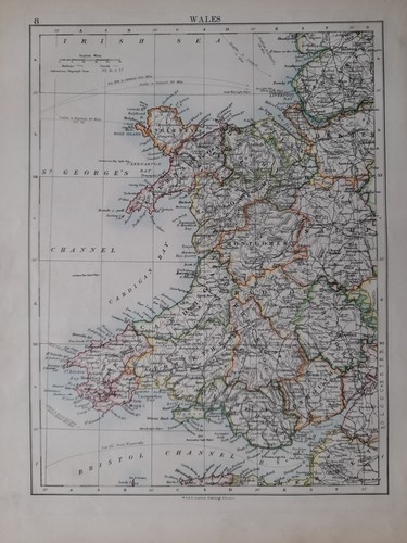 1902 carte galles - carte,
