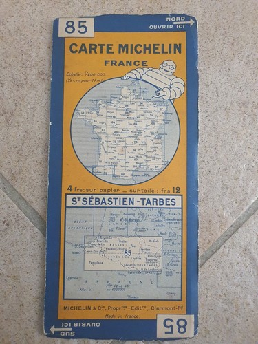 Ancienne carte michelin 85 - michelin, n°85