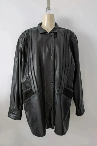 Manteau veste longue - en, cuir
