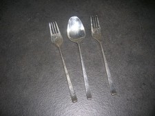 couvert cuillere et fourchette entremet 17cm modele horizon ercuis metal argenté