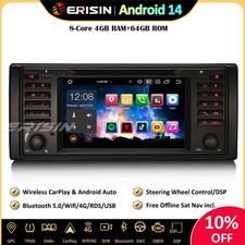 CarPlay Android 14 Autoradio GPS Navi DAB+ DVD TNT for BMW Série 5 E39 X5 E53 M5