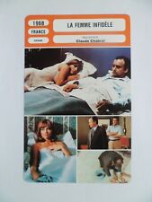 CARTE FICHE CINEMA 1968 LA FEMME INFIDELE Stéphane Audran Michel Bouquet Maurice