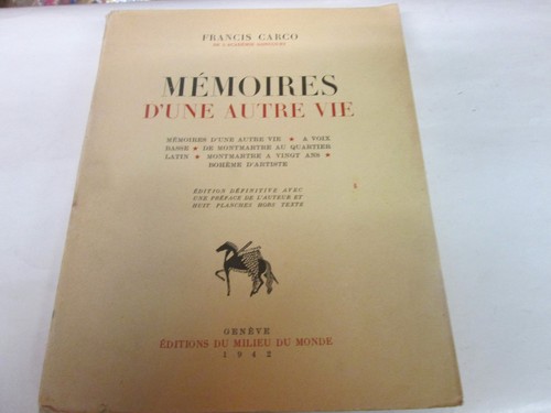 Memoires une autre vie - d'une,