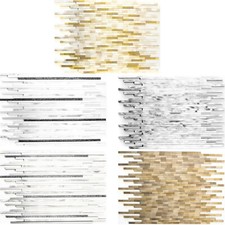 Carreaux Mosaïque Aluminium Métal Argent Mix Salle De Bain Carreau Cuisine