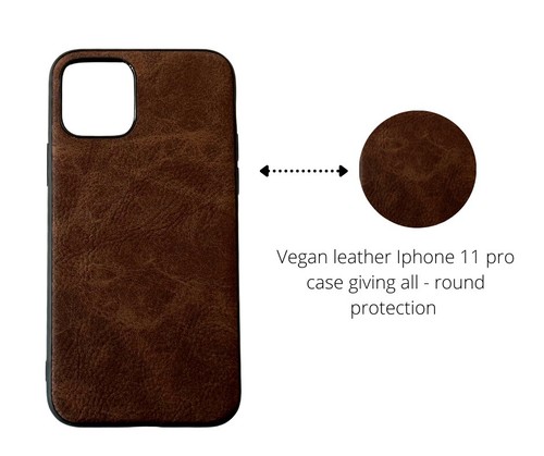 Vegan leather brown hard - brown,