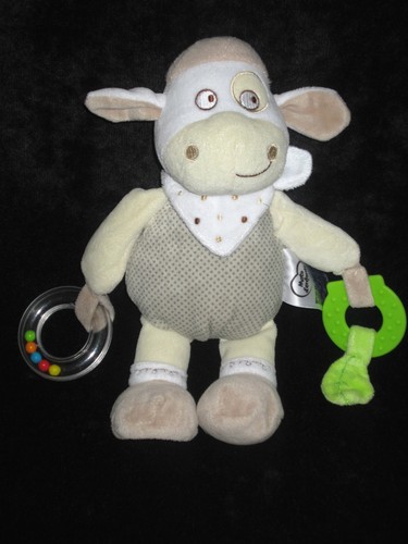 Doudou hochet vache marron - hochet,