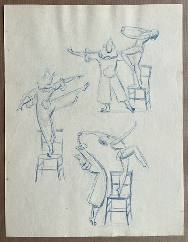 Dessin clown acrobate danse - dessin,