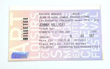 JOHNNY HALLYDAY BILLET CONCERT TOUR 66 NICE PALAIS NIKAIA 18 OCTOBRE 2009 RARE