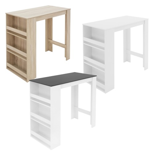 Table bar avec - table, étagère