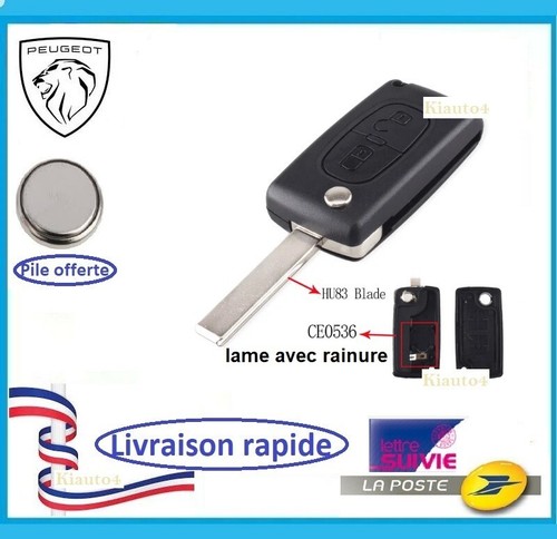 Coque clé plip peugeot 107 - ,