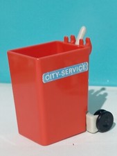 PLAYMOBIL ANCIEN CONTENEUR ROUGE CAMION POUBELLE REF 3470