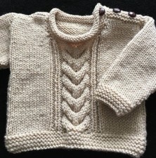 Pull sauteur bébé Aran tricoté à la main fabriqué sur commande différentes tailles