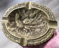 Cendrier Bronze XXéme Scéne Pigeon Oiseau Chasse