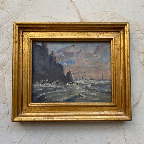Tableau paysage marin falaises - tableau,