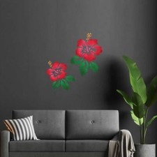 Pochoir mural à fleurs