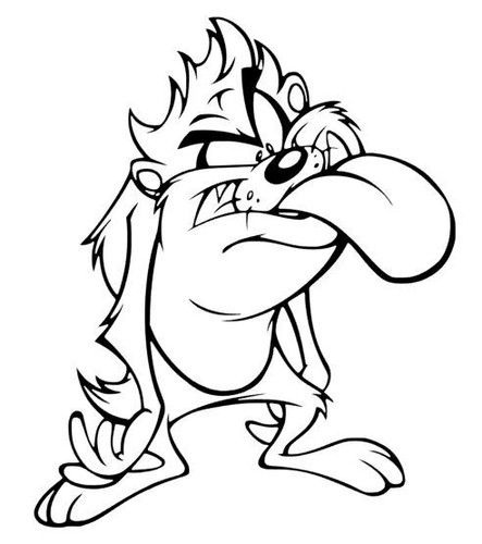 Sticker taz qui tire - qui, la