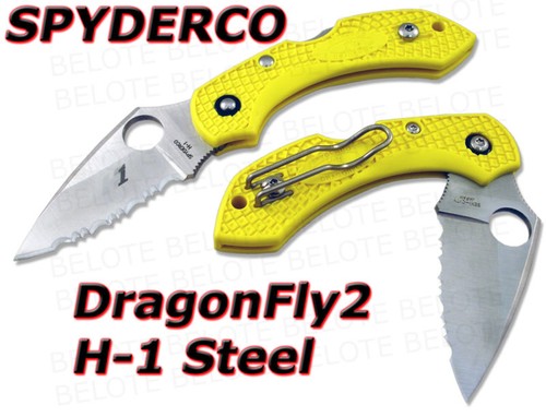 Spyderco yellow frn dragonfly - spyderco,