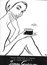 AD PUBLICITE  PRODUITS DE BEAUTE JEANNE GATINEAU BAS LEGGINGS LYS